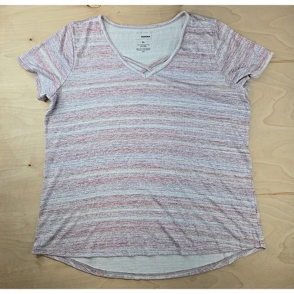 Sonoma Kohls Lot of 3 Women's Short Sleeve Henley Tops XL - Picture 8 of 16